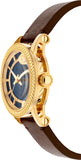 Versace Code Quartz Blue Dial Brown Leather Strap Watch For Men - VEPO00220 Buy Now By Versace
