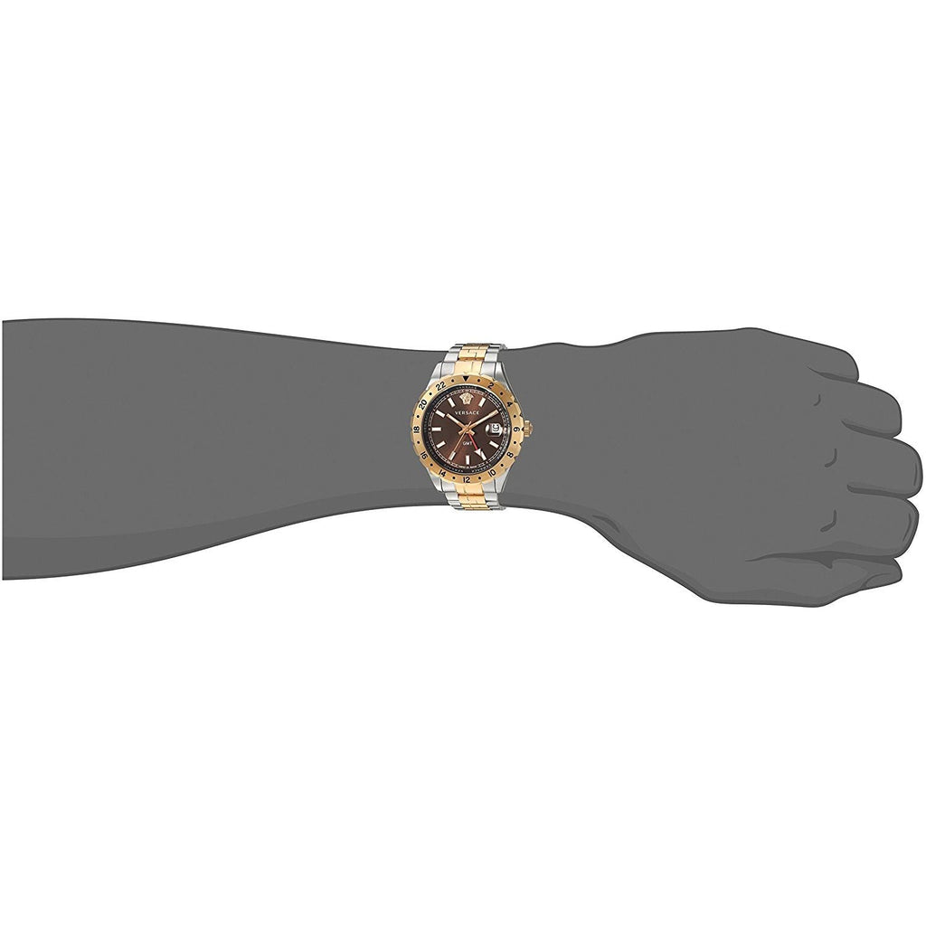 Versace Hellenyium Quartz Brown Dial Two Tone Steel Strap Watch For Men - V11040015 Buy Now By Versace