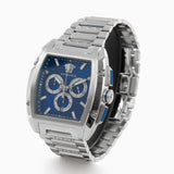 Versace Dominus Chronograph Blue Dial Silver Steel Strap Watch For Men - VE6H00423 Buy Now By Versace