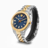 Versace Hellenyium Quartz Blue Dial Two Tone Steel Strap Watch For Men - VEVK00520 Buy Now By Versace