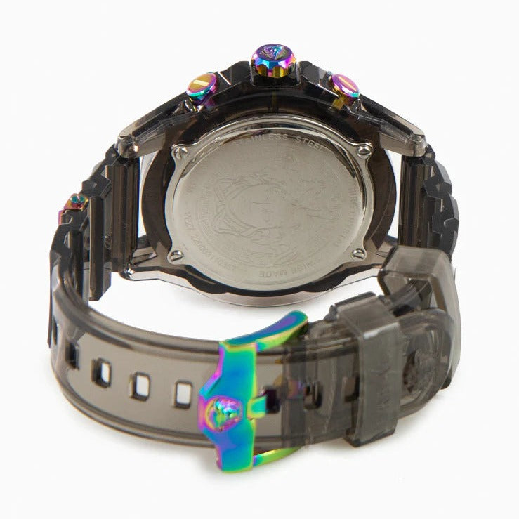 Versace Icon Active Chronograph Quartz Black Dial Black Steel Strap Watch For Men - VEZ701022 Buy Now By Versace