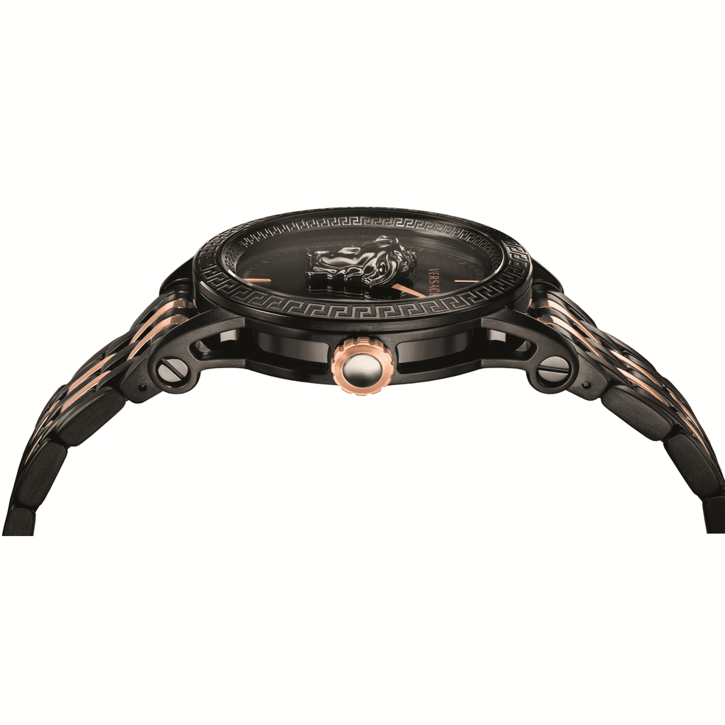 Versace Palazzo Empire Black Dial Two Tone Steel Strap Watch for Men - VERD00618 Buy Now By Versace