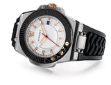 Versace Chain Reaction Quartz White Dial Black Rubber Strap Watch for Men - VEDY00219 Buy Now By Versace