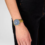 Versace V-Circle Black Dial Gold Leather Strap Watch for Women - VBP13017 Buy Now By Versace