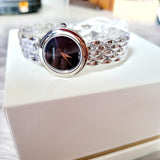 Versace V-Flare Quartz Black Dial Silver Steel Strap Watch for Women - VEBN00618 Buy Now By Versace