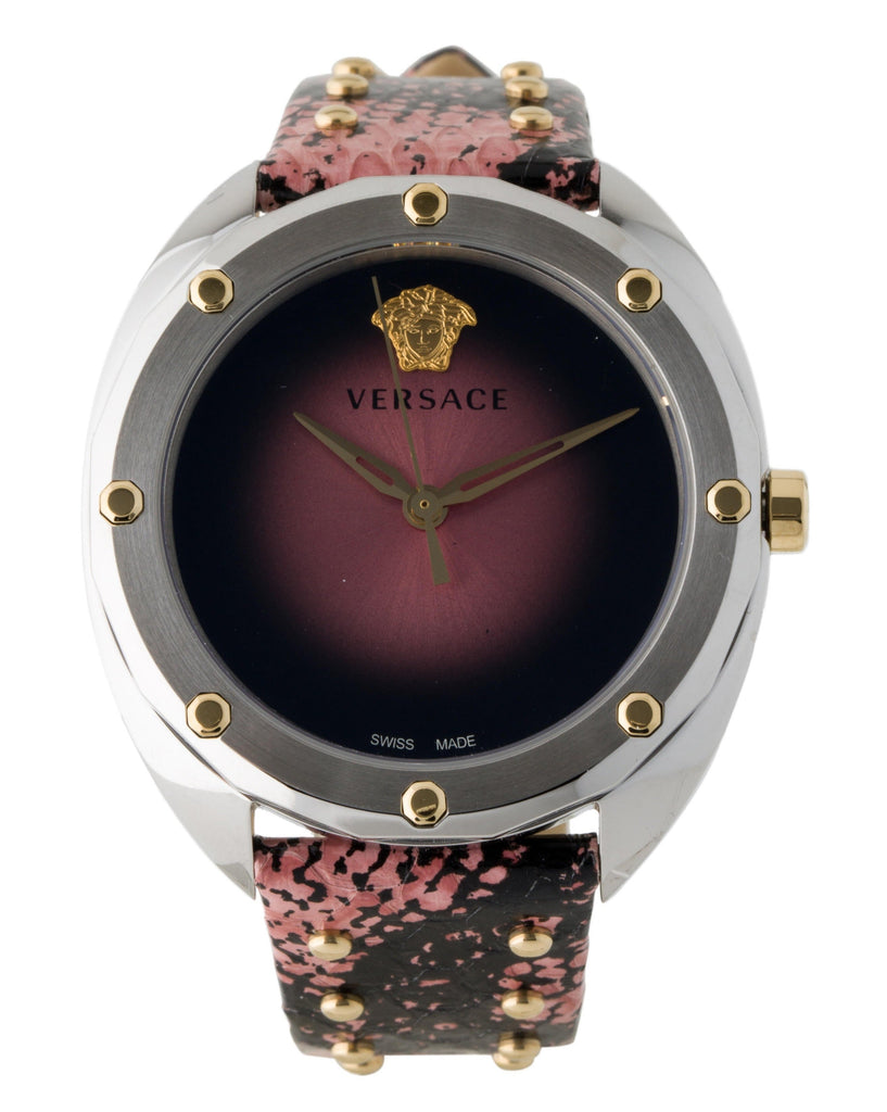 Versace Shadov Pink Dial Pink Leather Strap Watch for Women - VEBM00818 Buy Now By Versace