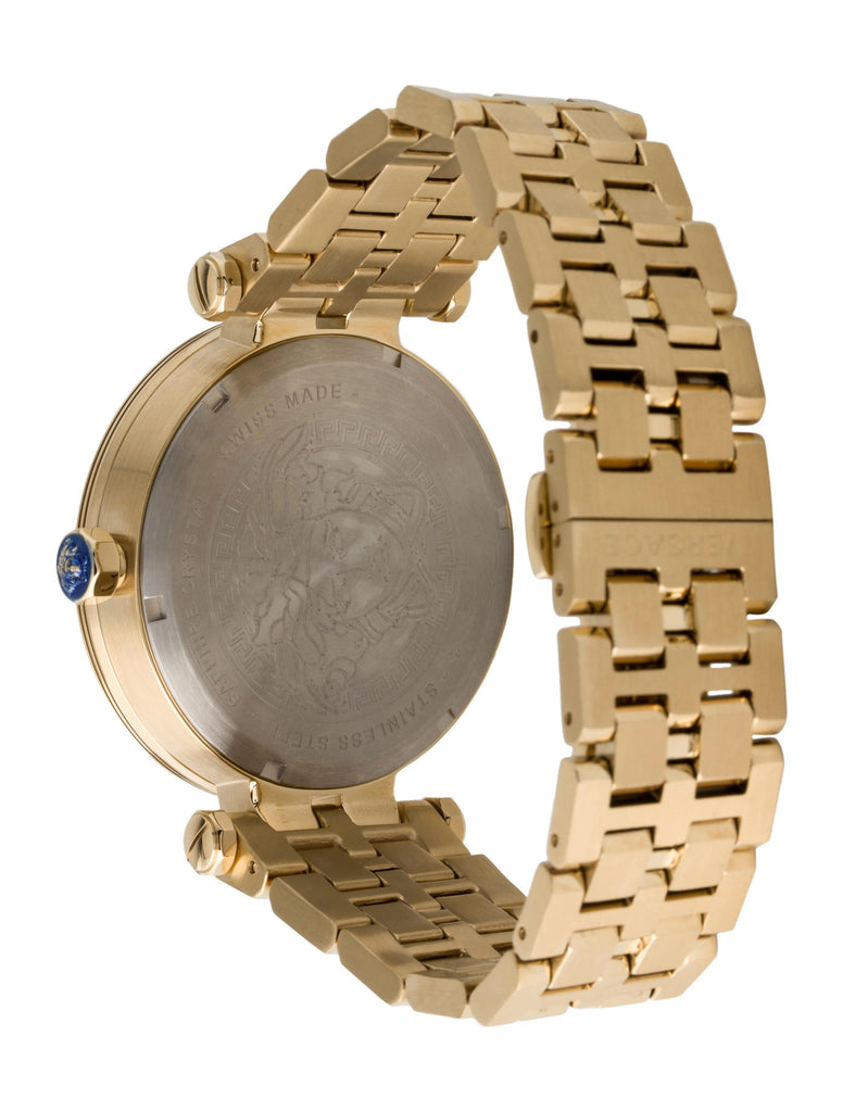 Versace Greca Sport Quartz Black Dial Gold Steel Strap Watch for Men - VEZ300721 Buy Now By Versace