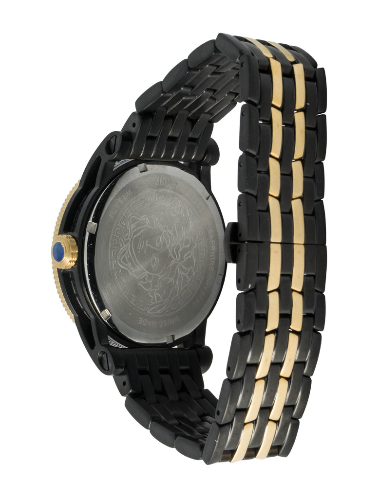 Versace Palazzo Empire Black Dial Two Tone Steel Strap Watch for Men - VERD00618 Buy Now By Versace