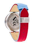 Versace Palazzo Empire Blue Dial Blue & Red Leather Strap Watch for Women - VCO070017 Buy Now By Versace