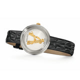 Versace Virtus Quartz White Dial Black Leather Strap Watch For Women - VET300421 Buy Now By Versace
