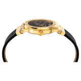 Versace Greca Black Dial Black Leather Strap Watch for Women - VEVH00320 Buy Now By Versace