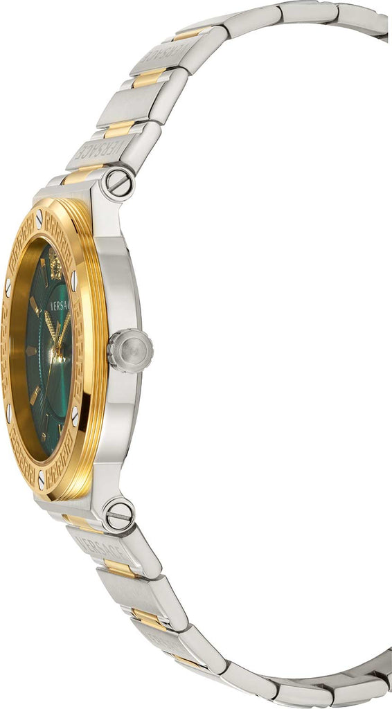 Versace Greca Green Dial Silver Steel Strap Watch for Women - VEVH00720 Buy Now By Versace