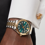 Versace Hellenyium Quartz Green Dial Two Tone Steel Strap Watch For Men - VEVI00620 Buy Now By Versace