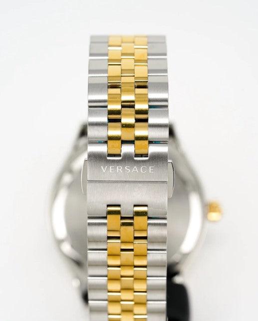 Versace Hellenyium Quartz Green Dial Two Tone Steel Strap Watch For Men - VEVI00620 Buy Now By Versace