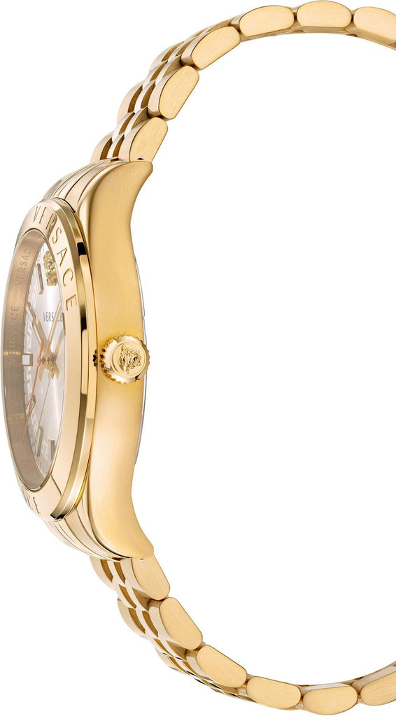 Versace Hellenyium Analog White Dial Gold Steel Strap Watch for Men - VEVK00720 Buy Now By Versace