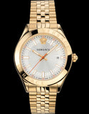 Versace Hellenyium Analog White Dial Gold Steel Strap Watch for Men - VEVK00720 Buy Now By Versace