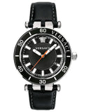 Versace Greca Sport Quartz Black Dial Black Leather Strap Watch For Men - VEZ300221 Buy Now By Versace
