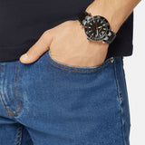 Versace Greca Sport Quartz Black Dial Black Leather Strap Watch For Men - VEZ300221 Buy Now By Versace