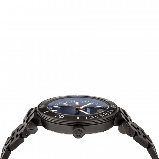 Versace Greca Sport Quartz Black Dial Black Steel Strap Watch For Men - VEZ300621 Buy Now By Versace