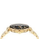 Versace Greca Sport Quartz Black Dial Gold Steel Strap Watch for Men - VEZ300721 Buy Now By Versace