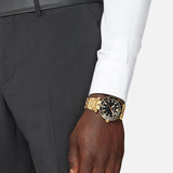 Versace Greca Sport Quartz Black Dial Gold Steel Strap Watch for Men - VEZ300721 Buy Now By Versace