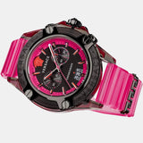Versace Icon Active Chronograph Quartz Black Dial Pink Rubber Strap Watch For Men - VEZ700221 Buy Now By Versace