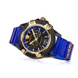 Versace Icon Active Chronograph Black Dial Blue Rubber Strap Watch For Men VEZ700521 Buy Now By Versace