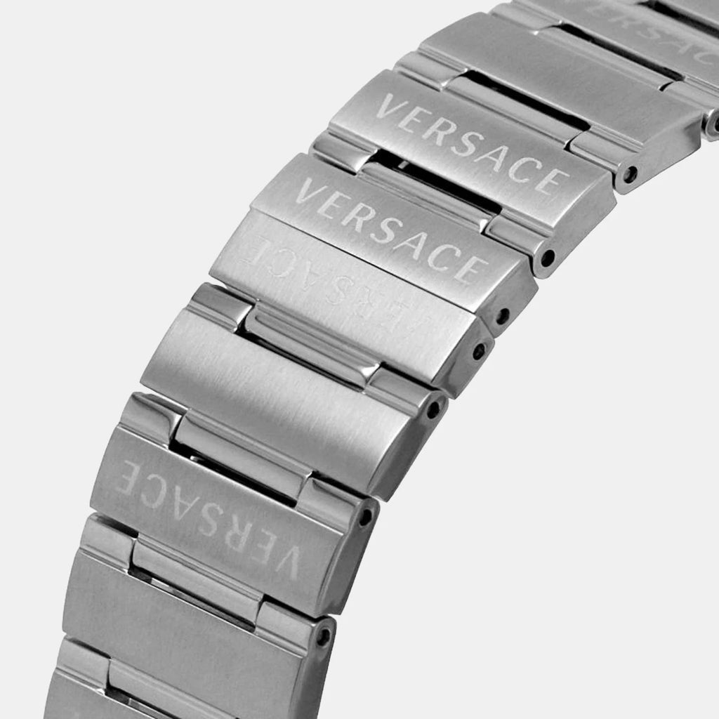 Versace Greca Quartz Blue Dial Silver Steel Strap Watch For Men - VEZ900221 Buy Now By Versace