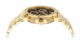 Versace Greca Chronograph Black Dial Gold Steel Strap Watch For Men - VEZ900421 Buy Now By Versace