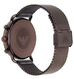 Emporio Armani Aviator Chronograph Grey Dial Brown Mesh Bracelet Watch For Men - AR11169 Buy Now By Emporio Armani