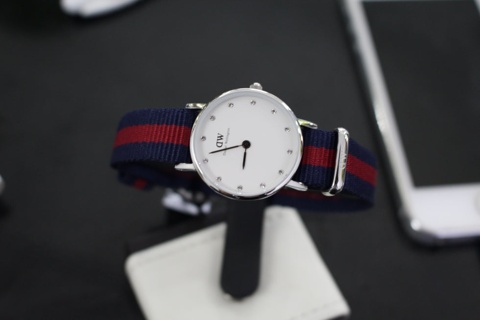 Daniel Wellington Classy Oxford White Dial Two Tone Nylon Strap Watch For Women - DW00100072 Buy Now By Daniel Wellington