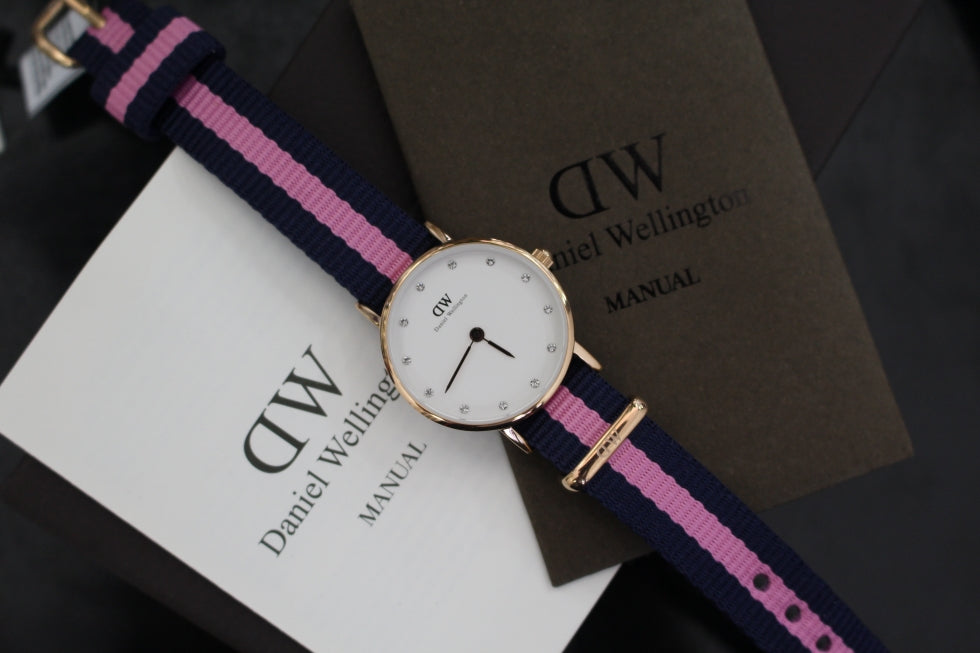 Daniel Wellington Classy Winchester White Dial Two Tone NATO Strap Watch For Women - DW00100065 Buy Now By Daniel Wellington