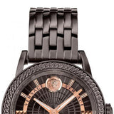Versace Viamond Quartz Black Dial Grey Steel Strap Watch For Men - VEPO00520 Buy Now By Versace