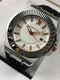 Versace Chain Reaction Quartz White Dial Black Rubber Strap Watch for Men - VEDY00219 Buy Now By Versace