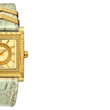 Versace DV-25 Gold Dial Off White Leather Strap Watch for Women - VQF030015 Buy Now By Versace