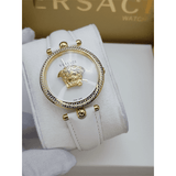 Versace Palazzo Empire White Dial White Leather Strap Watch for Women - VCO040017 Buy Now By Versace
