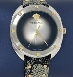 Versace Shadov Quartz Silver Dial Snakeskin Green Leather Strap Watch for Women - VEBM00718 Buy Now By Versace