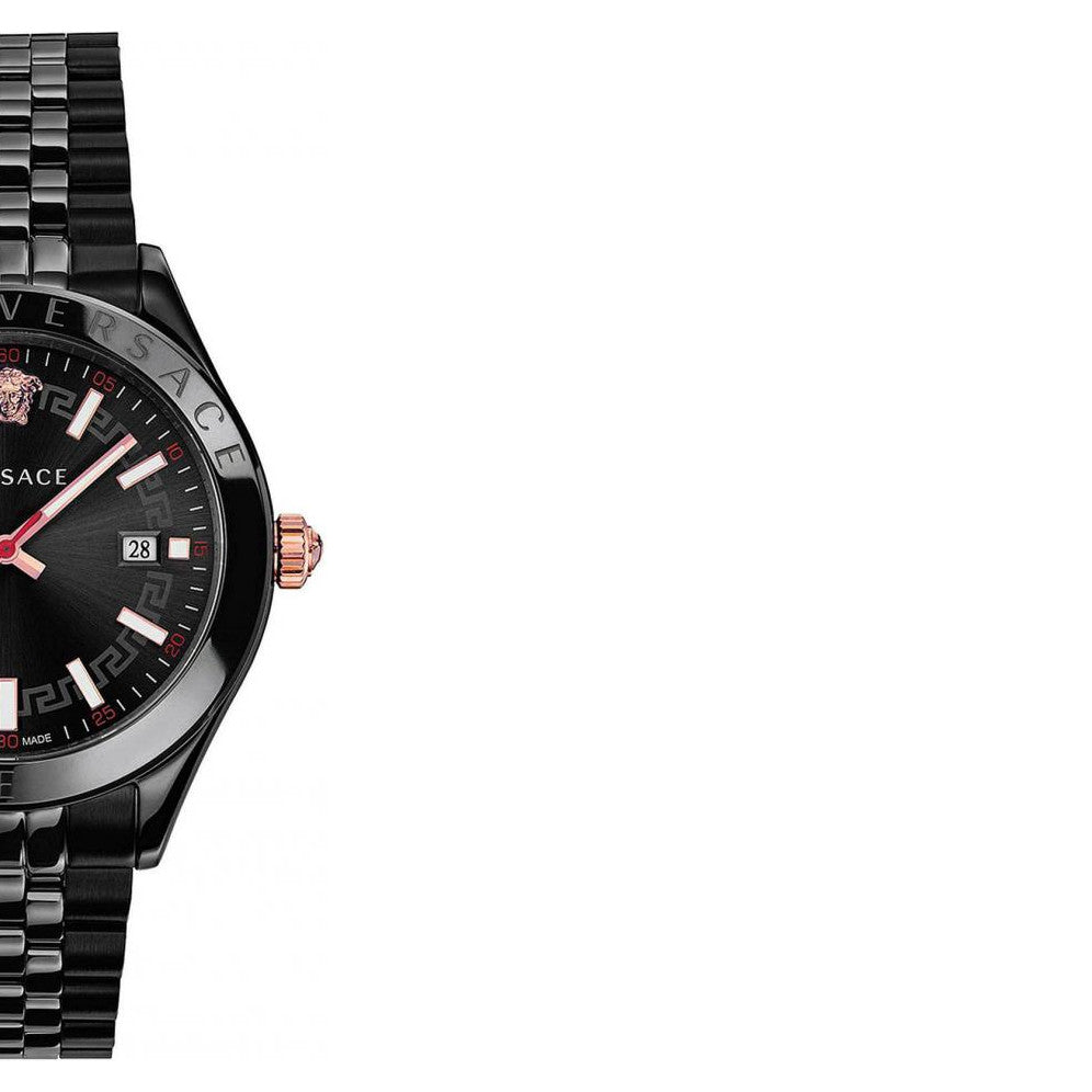 Versace Hellenyium Analog Black Dial Black Steel Strap Watch For Men - VEVK00320 Buy Now By Versace