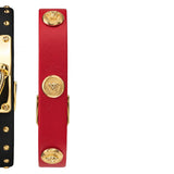 Versace Medusa Lock Icon Gold Dial Red Leather Strap Watch for Women - VEDW00119 Buy Now By Versace