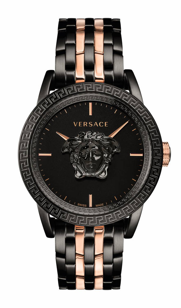 Versace Palazzo Empire Black Dial Two Tone Steel Strap Watch for Men - VERD00618 Buy Now By Versace