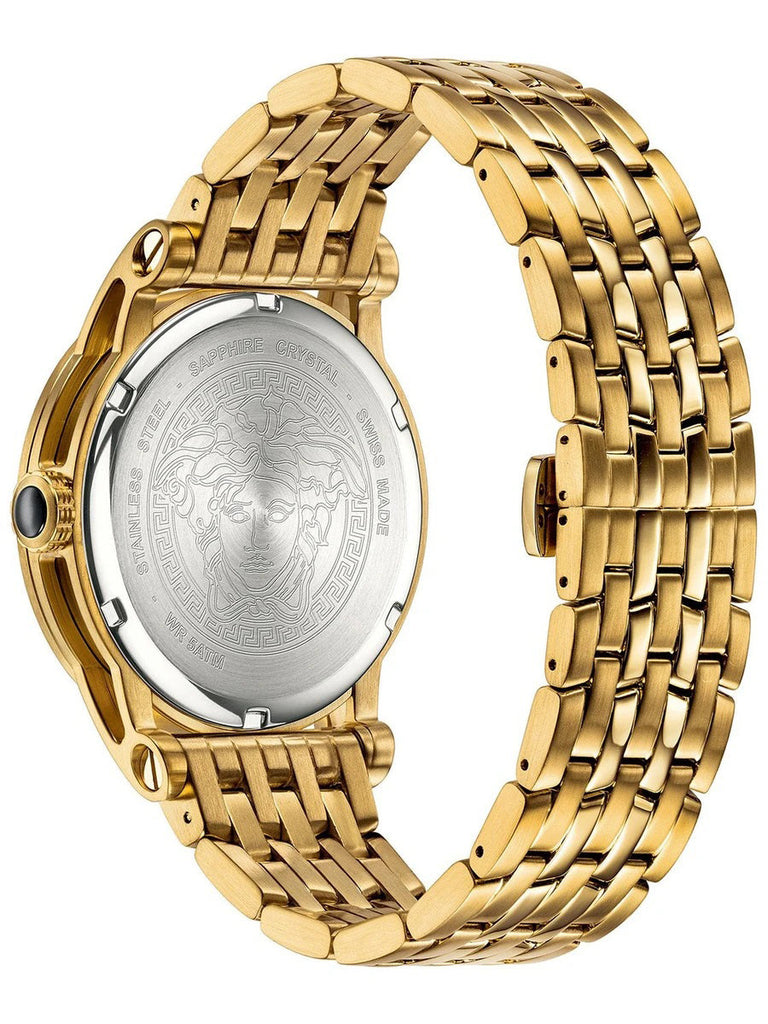 Versace Palazzo Empire Black Dial Gold Steel Strap Watch for Men - VERD00818 Buy Now By Versace
