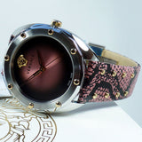 Versace Shadov Pink Dial Pink Leather Strap Watch for Women - VEBM00818 Buy Now By Versace