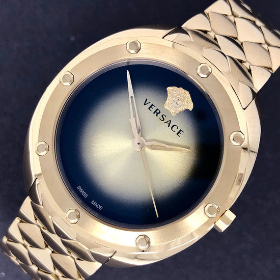 Versace Shadov Quartz Gold Dial Gold Steel Strap Watch for Women - VEBM00618 Buy Now By Versace