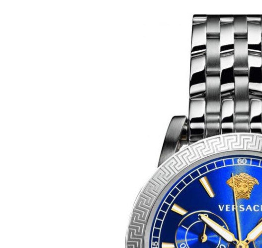 Versace Sport Tech Chronograph Blue Dial Silver Steel Strap Watch for Men - VELT00219 Buy Now By Versace