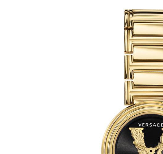 Versace V Virtus Quartz Black Dial Gold Steel Strap Watch For Women - VET300121 Buy Now By Versace