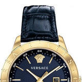 Versace Univers Navy Blue Dial Navy Blue Leather Strap Watch for Men - VEBK00318 Buy Now By Versace