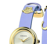 Versace V-Flare Silver Dial Purple Leather Strap Watch for Women - VEBN00318 Buy Now By Versace