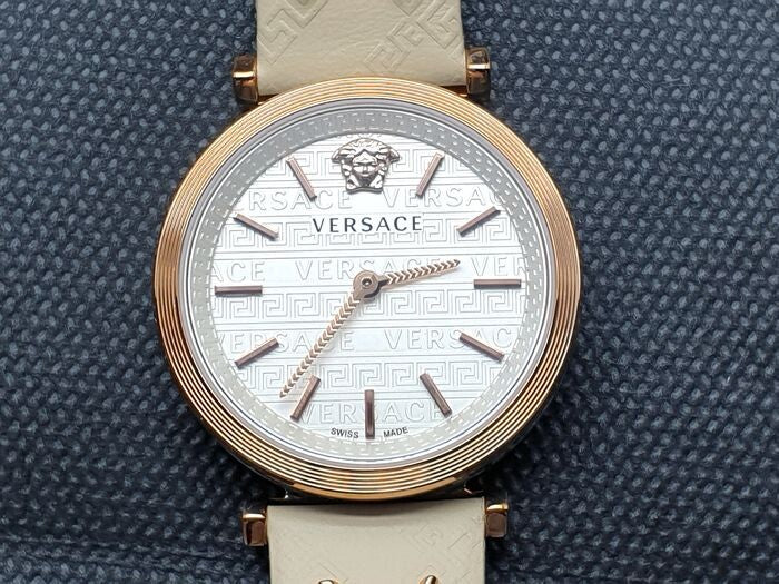 Versace V-Twist White Dial White Leather Strap Watch for Women - VELS00419 Buy Now By Versace