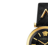 Versace V-Twist Black Dial Black Leather Strap Watch for Women - VELS00619 Buy Now By Versace