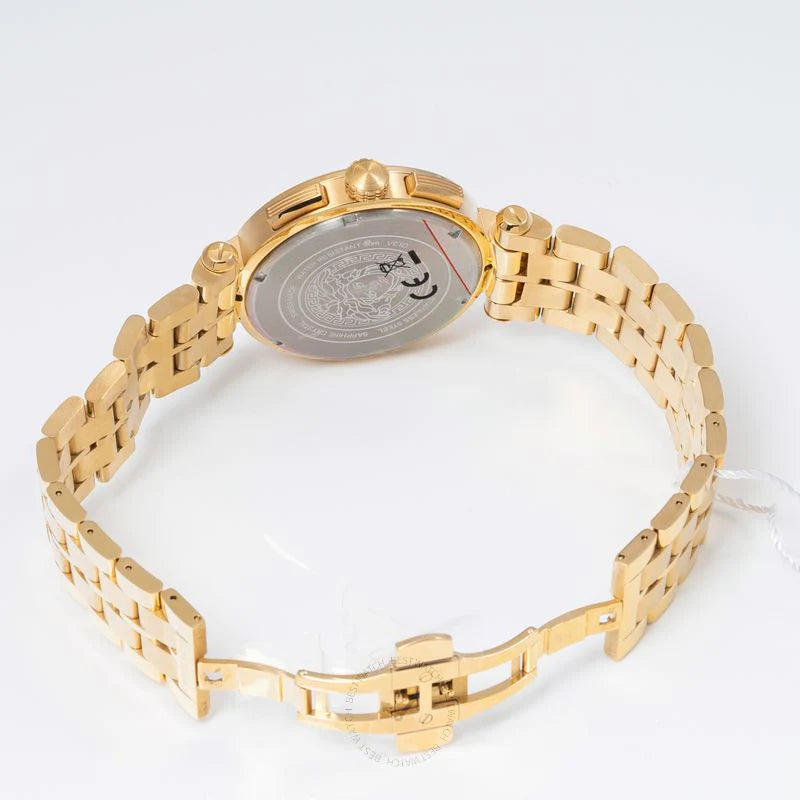 Versace Aion Chronograph Black Dial Gold Steel Strap Watch For Men - VE1D01721 Buy Now By Versace